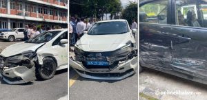 UNDP vehicle hits RSP MP’s car inside Singha Durbar