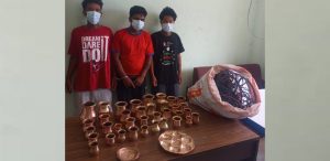 3 arrested for stealing copper utensils
