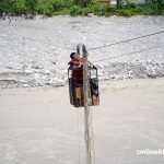 Relief supplies and medicines transported by cable crossing in Nuwakot (Photos)