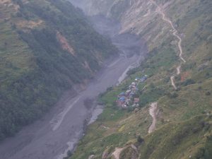 Jagat village in northern Gorkha cut off after Budhi Gandaki flood