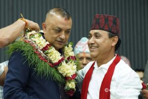 Gagan Thapa takes oath as Nepali Congress president
