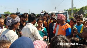 Relatives block Hulaki Highway in Saptari after cyclist’s death