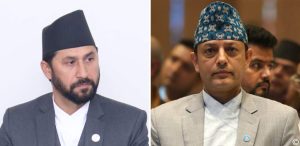Rabi Lamichhane meets Speaker Dol Prasad Aryal at Singha Durbar