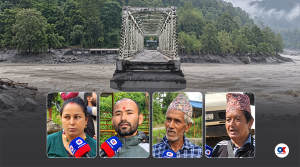 Flood washes away Arughat bridge, disrupting connectivity between Gorkha and Dhading