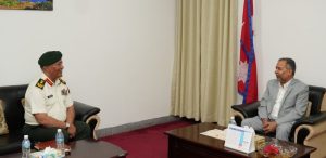 Vice President Yadav and Army Chief Sigdel hold courtesy meeting