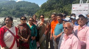 Bidya Bhandari visits flood-affected area