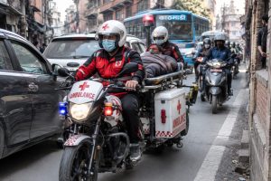 Kathmandu Metropolitan City launches motorcycle ambulance service