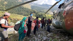 More than 1,000 rescued by helicopter from Budhigandaki flood area