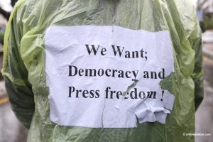 Journalists stage protest at Maitighar against arrests (Photos)