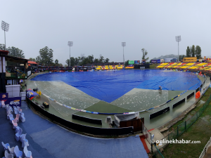 Waterlogged TU cricket ground (photos)